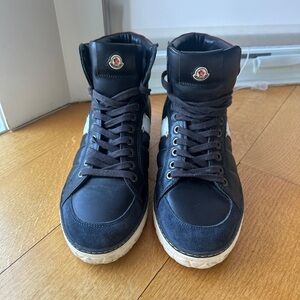 Moncler leather high top sneakers, men’s size 41